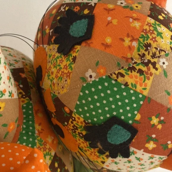 Vintage Handmade Patchwork Cat With Nursing Kittens Plush Stuffed Animal - 15” - Picture 4 of 9